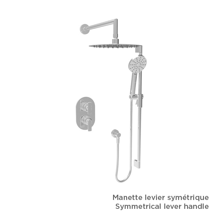 Baril Air B80 TRO-2811-80 in Chrome shown with optional M80-9180-34 handle kit, sold separately; rough-in sold separately