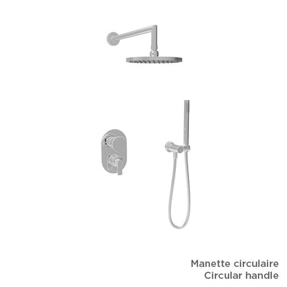 Baril Air B80 TRO-2891-80 in Chrome shown with optional M80-9180-14 handle kit, sold separately; rough-in sold separately