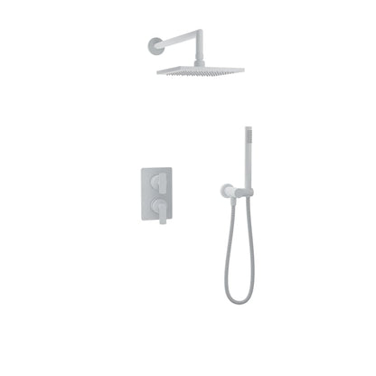 Baril Air B80 Pressure-Balanced Shower Kit with 8" Square Head - PRO-2892-80 - White
