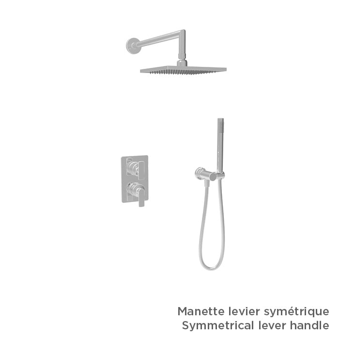 Baril Air B80 TRO-2892-80 in Chrome shown with optional M80-9180-34 handle kit, sold separately; rough-in sold separately