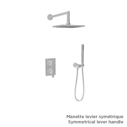 Baril Air B80 TRO-2892-80 in Chrome shown with optional M80-9180-34 handle kit, sold separately; rough-in sold separately