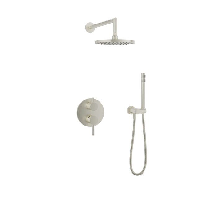 Baril Zip B66 Complete Pressure-Balanced Shower Kit with Rain Head & Hand Shower - Brushed Nickel