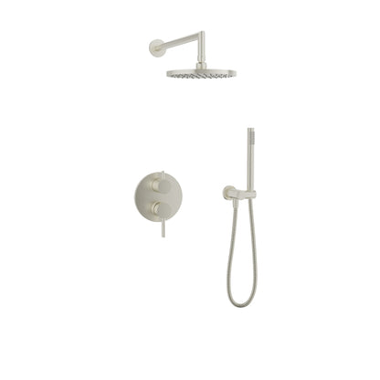 Baril Zip B66 Complete Pressure-Balanced Shower Kit with Rain Head & Hand Shower - Brushed Nickel