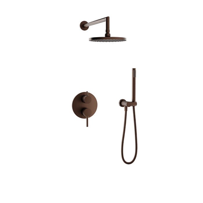 Baril Zip B66 Complete Pressure-Balanced Shower Kit with Rain Head & Hand Shower - Venetian Bronze