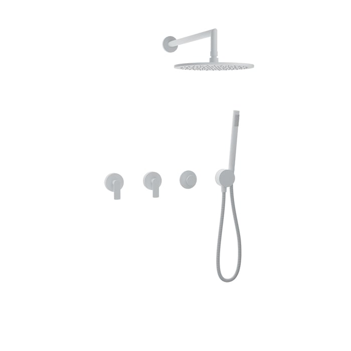 Baril Air B80 Thermostatic Shower Kit with 10" Round Head - PRO-3301-80 - White