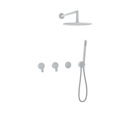 Baril Air B80 Thermostatic Shower Kit with 10" Round Head - PRO-3301-80 - White