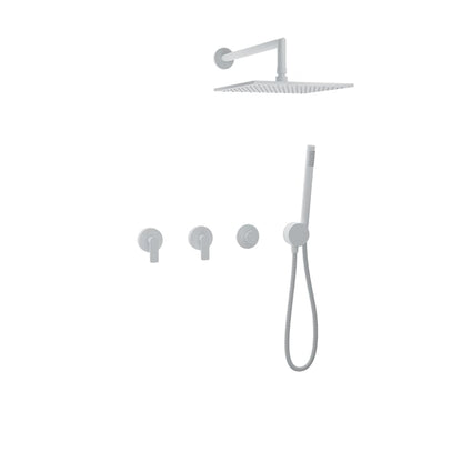 Baril Air B80 Thermostatic Shower Kit with 10" Square Head - PRO-3302-80 - White