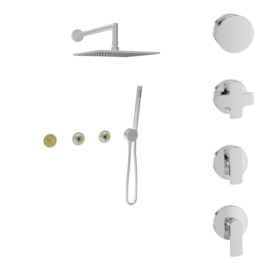 Baril Air B80 TRO-3302-80 overview showing available handle styles; handles and rough-in sold separately