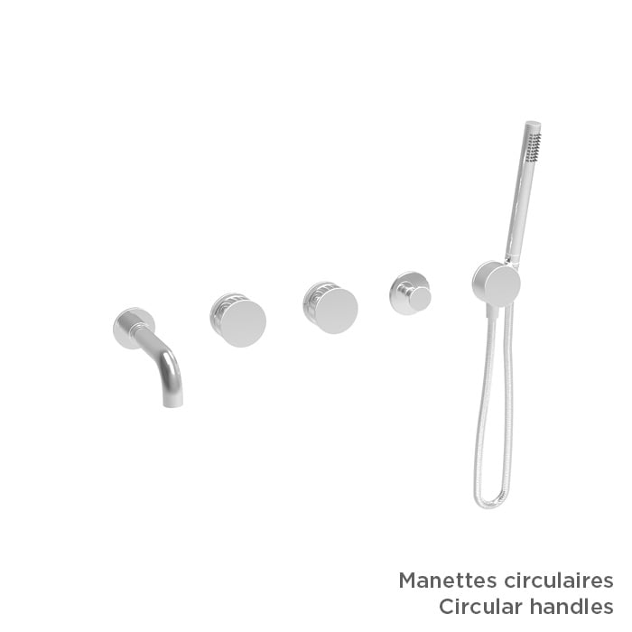Baril Air B80 T80-3311-00 — handle configuration example; handles and rough-in sold separately