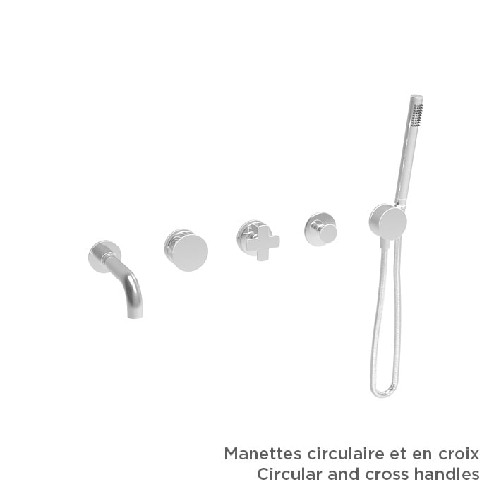Baril Air B80 T80-3311-00 — handle configuration example; handles and rough-in sold separately