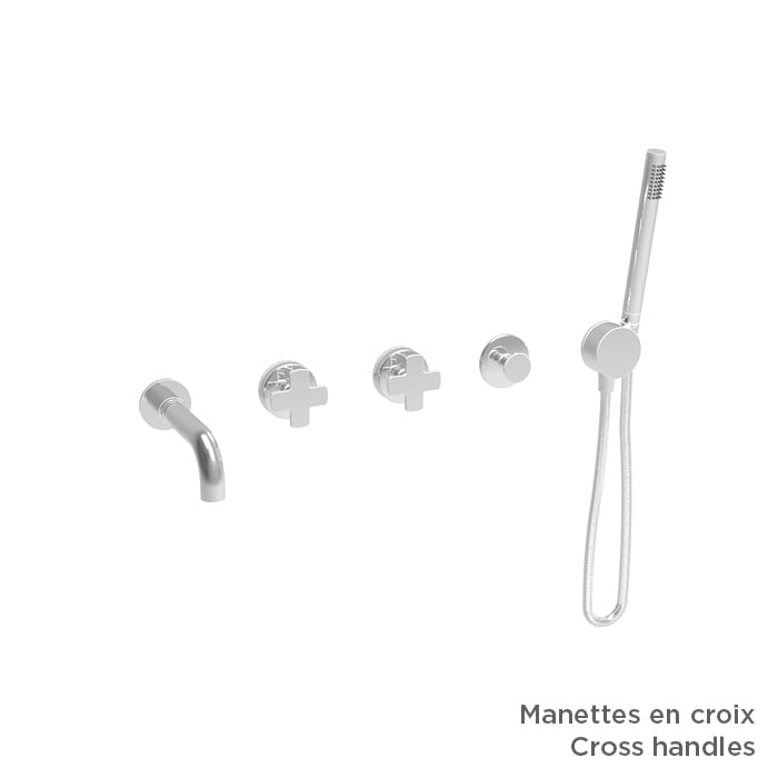 Baril Air B80 T80-3311-00 — handle configuration example; handles and rough-in sold separately