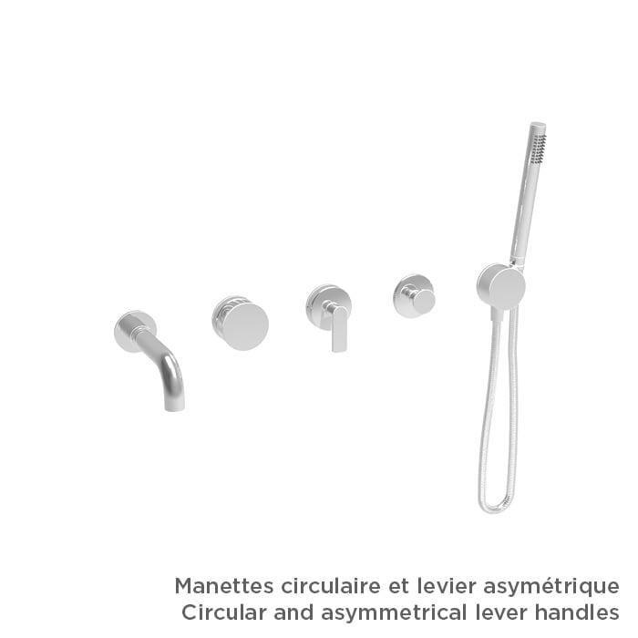 Baril Air B80 T80-3311-00 — handle configuration example; handles and rough-in sold separately