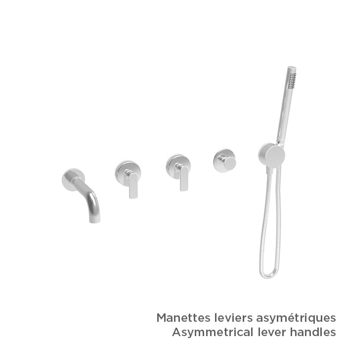 Baril Air B80 T80-3311-00 — handle configuration example; handles and rough-in sold separately