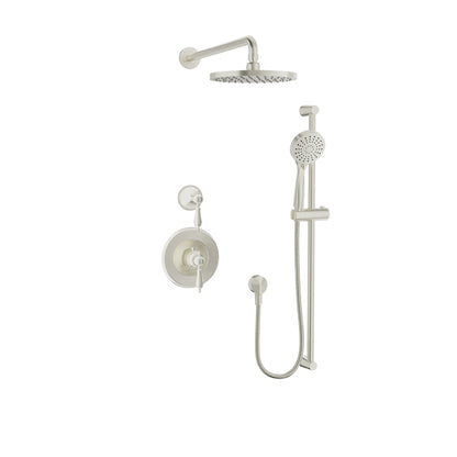 Baril Ralph B18 Complete Thermostatic Shower Kit - Brushed Nickel