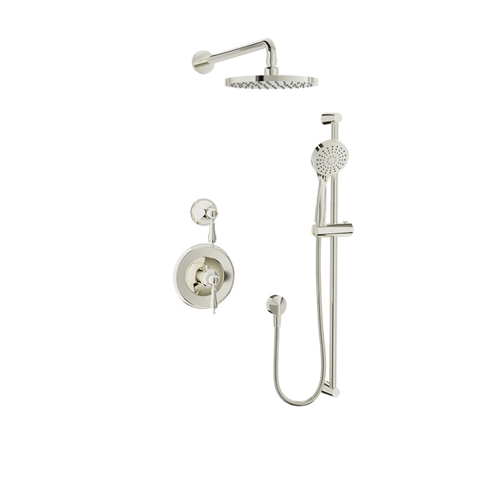 Baril Ralph B18 Complete Thermostatic Shower Kit - Polished Nickel