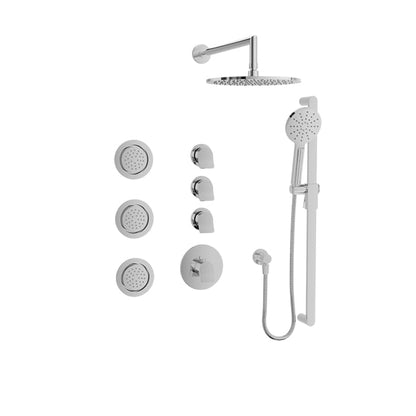 Baril Profile B46 Complete Thermostatic Shower Kit - Polished Chrome
