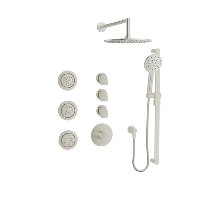 Baril Profile B46 Complete Thermostatic Shower Kit - Brushed Nickel