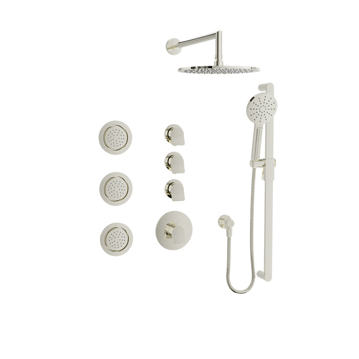 Baril Profile B46 Complete Thermostatic Shower Kit - Polished Nickel
