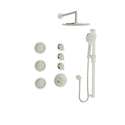 Baril Profile B46 Complete Thermostatic Shower Kit - Polished Nickel