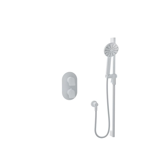Baril Profile B46 Complete Thermostatic Pressure-Balanced Shower Kit - White