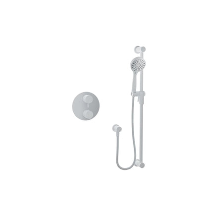 Baril Zip B66 Complete Thermostatic Pressure-Balanced Shower Kit with Hand Shower - White