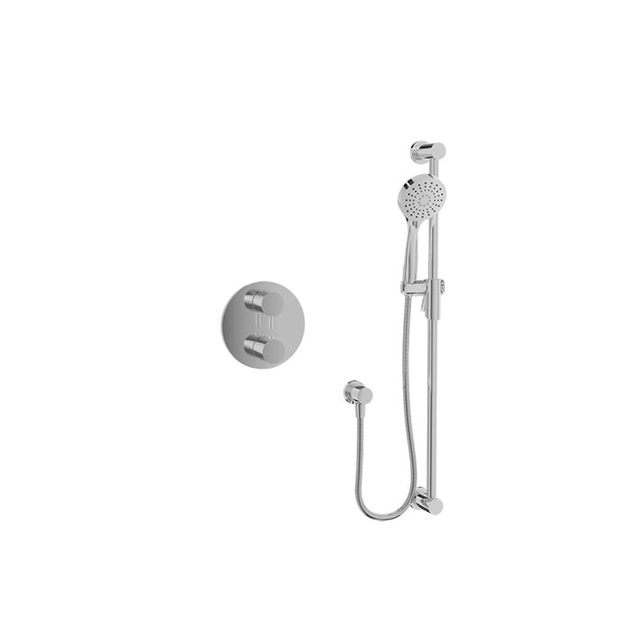 Baril Zip B66 Complete Thermostatic Pressure-Balanced Shower Kit with Hand Shower - Polished Chrome