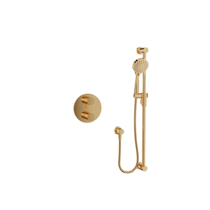 Baril Zip B66 Complete Thermostatic Pressure-Balanced Shower Kit with Hand Shower - Gold