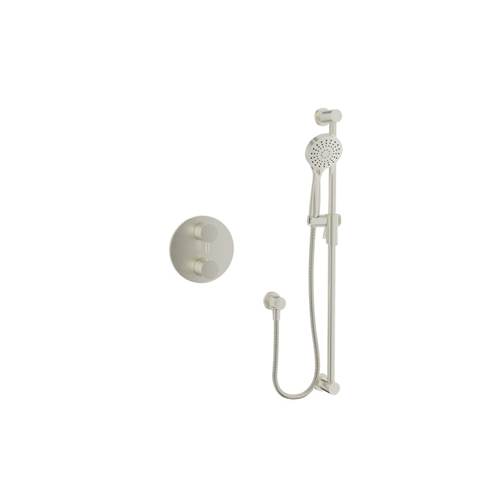 Baril Zip B66 Complete Thermostatic Pressure-Balanced Shower Kit with Hand Shower - Brushed Nickel
