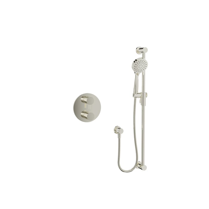 Baril Zip B66 Complete Thermostatic Pressure-Balanced Shower Kit with Hand Shower - Polished Nickel
