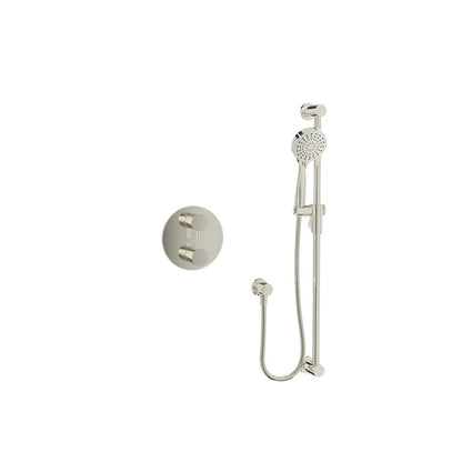 Baril Zip B66 Complete Thermostatic Pressure-Balanced Shower Kit with Hand Shower - Polished Nickel