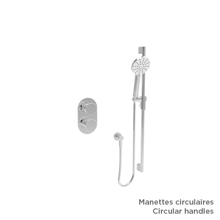 Baril TRO-4153-80 - Chrome - -9520-110-CC handle option shown; handle kit and rough-in sold separately