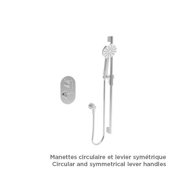 Baril TRO-4153-80 - Chrome - -9520-130-CC handle option shown; handle kit and rough-in sold separately
