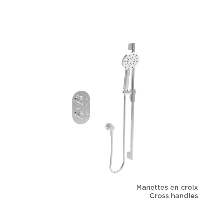 Baril TRO-4153-80 - Chrome - -9520-220-CC handle option shown; handle kit and rough-in sold separately