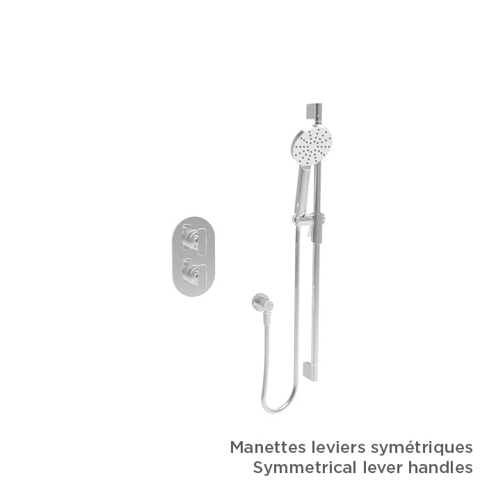 Baril TRO-4153-80 - Chrome - -9520-330-CC handle option shown; handle kit and rough-in sold separately