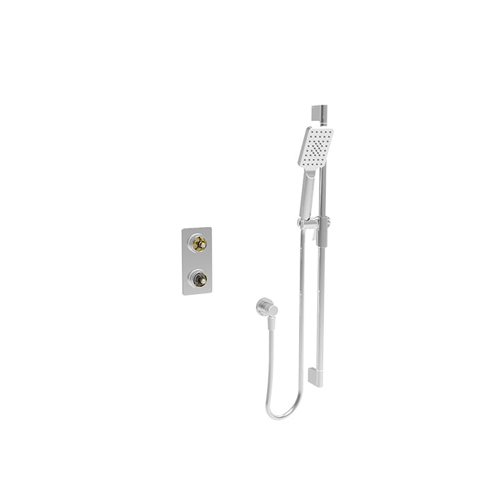 Baril Air B80 Complete Thermostatic Pressure-Balanced Shower Kit With Hand Shower, Without Handle - Polished Chrome