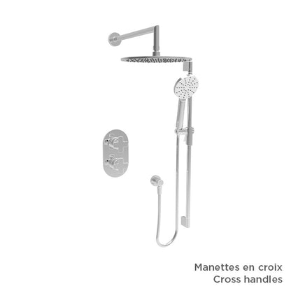 Baril TRO-4203-80 - Chrome - -9520-220-CC handle option shown; handle kit and rough-in sold separately