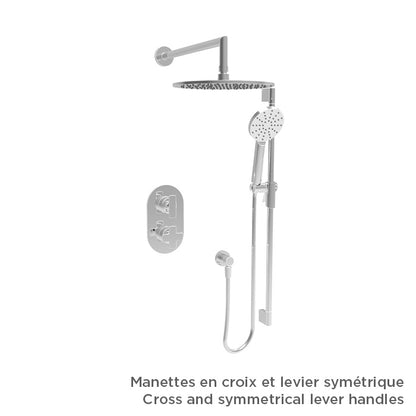 Baril TRO-4203-80 - Chrome - -9520-230-CC handle option shown; handle kit and rough-in sold separately