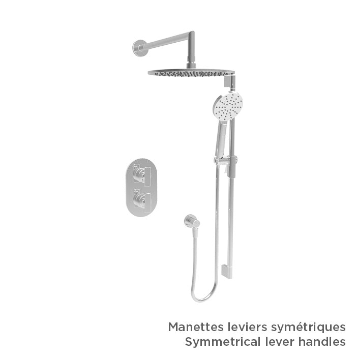 Baril TRO-4203-80 - Chrome - -9520-330-CC handle option shown; handle kit and rough-in sold separately