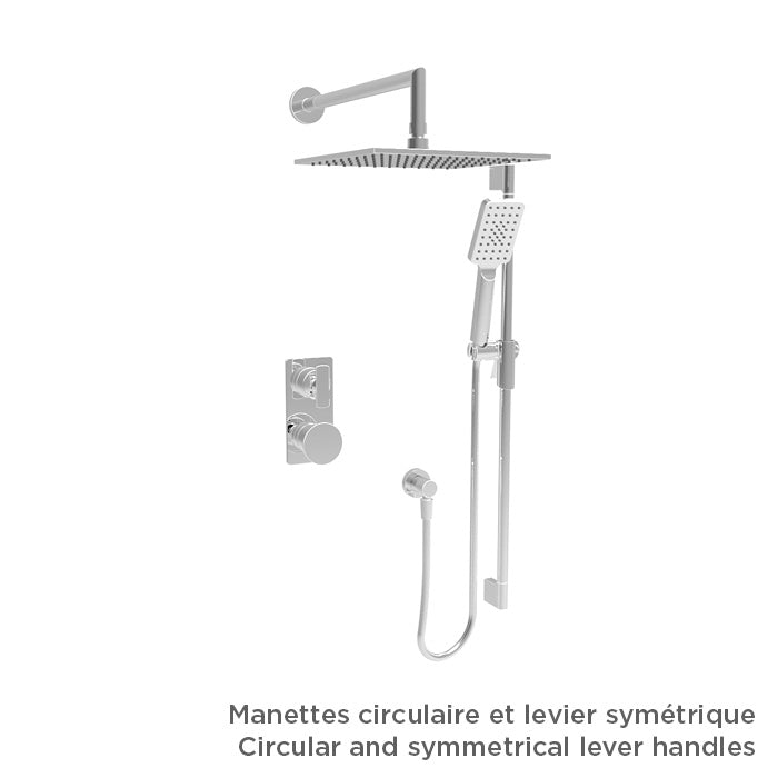 Baril TRO-4204-80 - Chrome - -9520-130-CC handle option shown; handle kit and rough-in sold separately
