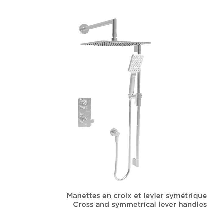 Baril TRO-4204-80 - Chrome - -9520-230-CC handle option shown; handle kit and rough-in sold separately