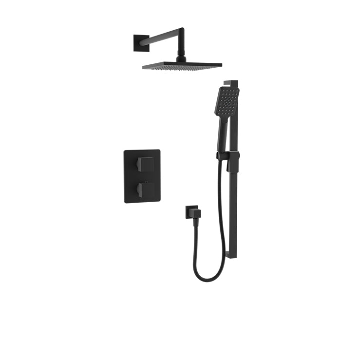 Baril Rec B05 Complete Thermostatic Pressure-Balanced Shower Kit - Matte Black