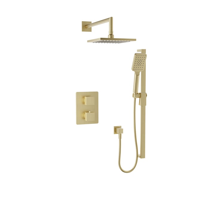 Baril Rec B05 Complete Thermostatic Pressure-Balanced Shower Kit - Satin Brass