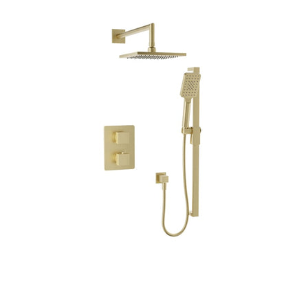 Baril Rec B05 Complete Thermostatic Pressure-Balanced Shower Kit - Satin Brass
