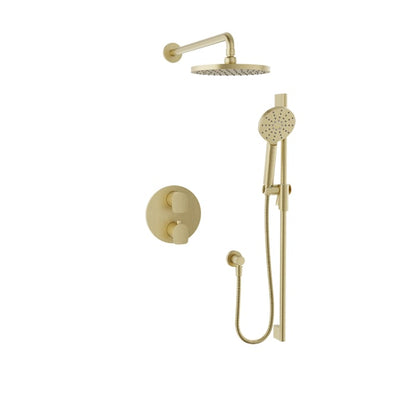 Baril Sens B45 Complete Thermostatic Pressure-Balanced Shower Kit - Satin Brass