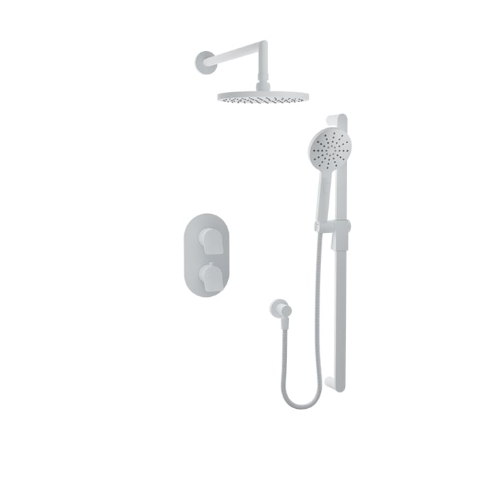 Baril Profile B46 Complete Thermostatic Pressure-Balanced Shower Kit - White