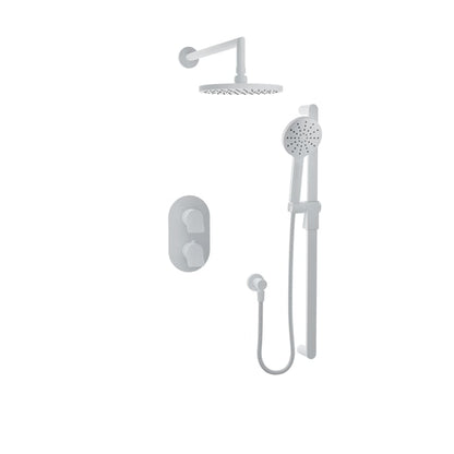 Baril Profile B46 Complete Thermostatic Pressure-Balanced Shower Kit - White