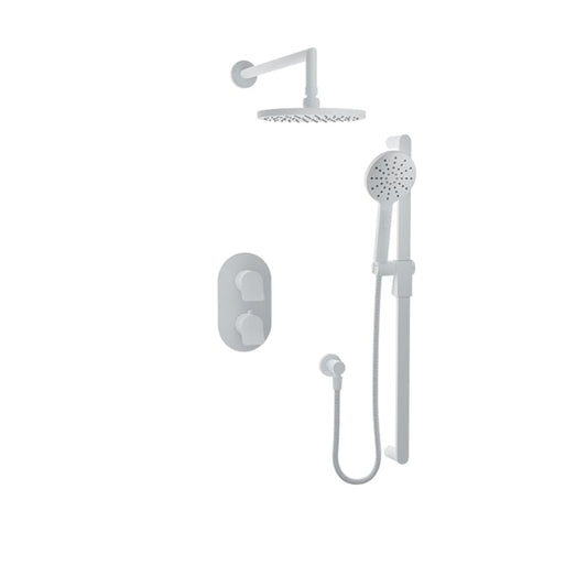 Baril Profile B46 Complete Thermostatic Pressure-Balanced Shower Kit - White