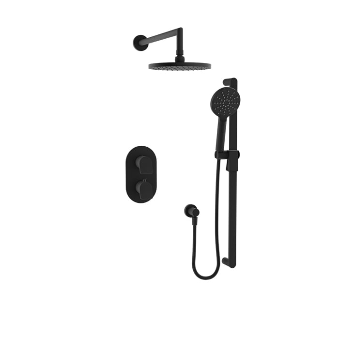 Baril Profile B46 Complete Thermostatic Pressure-Balanced Shower Kit - Matte Black