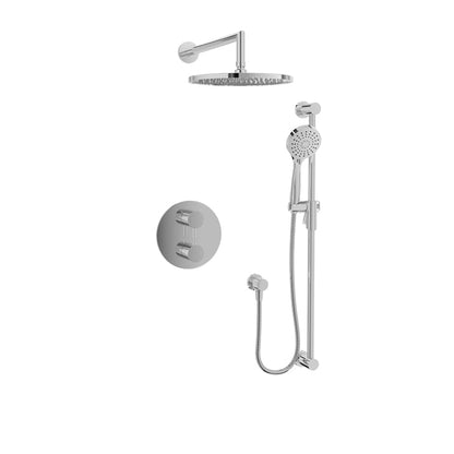 Baril Zip B66 Complete Thermostatic Pressure-Balanced Shower Kit with Head & Hand Shower - Polished Chrome