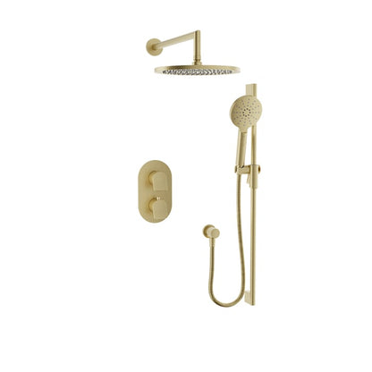 Baril Profile B46 Complete Thermostatic Pressure-Balanced Shower Kit - Satin Brass